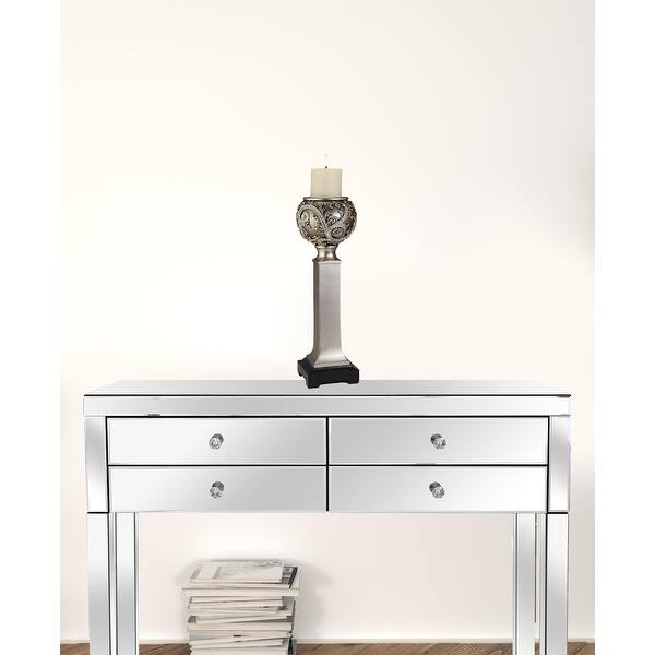 Set Of Two Silver Ball Tabletop Pillar Candle Holders Set Of Two Silver Ball Tabletop Pillar Candle Holders