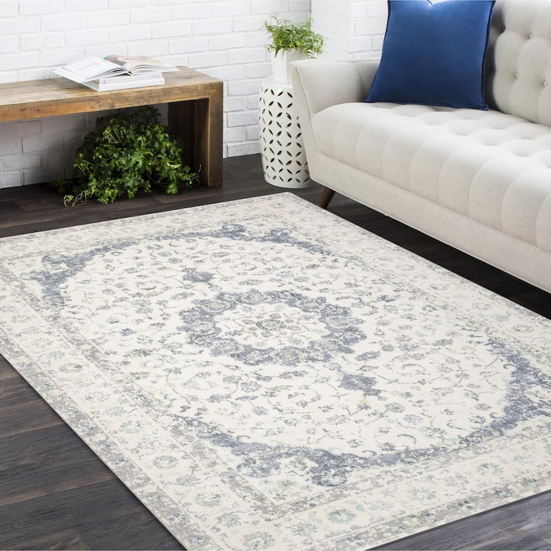 Overton Handmade Modern Contemporary Floral Area Rug