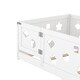 preview thumbnail 8 of 9, Twin Size Floor Bed with Heightened Safety Guardrails and Door, Solid Wood Bedframe with Rails