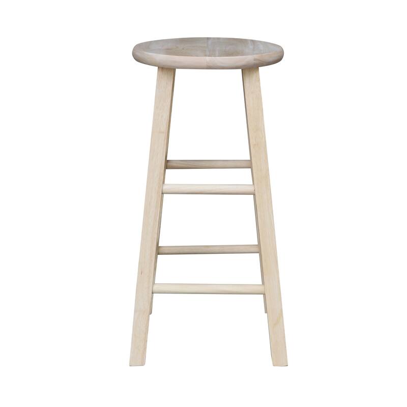 International Concepts Unfinished Round Top Stool