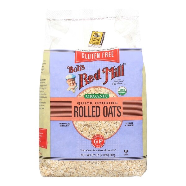 Bob's Red Mill Quick Cooking Oats - Gluten Free - Case of 4 - 32 oz.