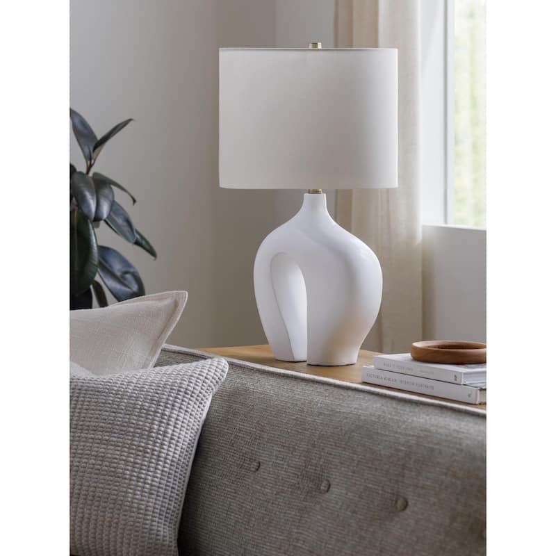 Livabliss Tonya Traditional Accent Table Lamp - 25"H x 16"W x 13"D - 25"H x 16"W x 13"D - Grey