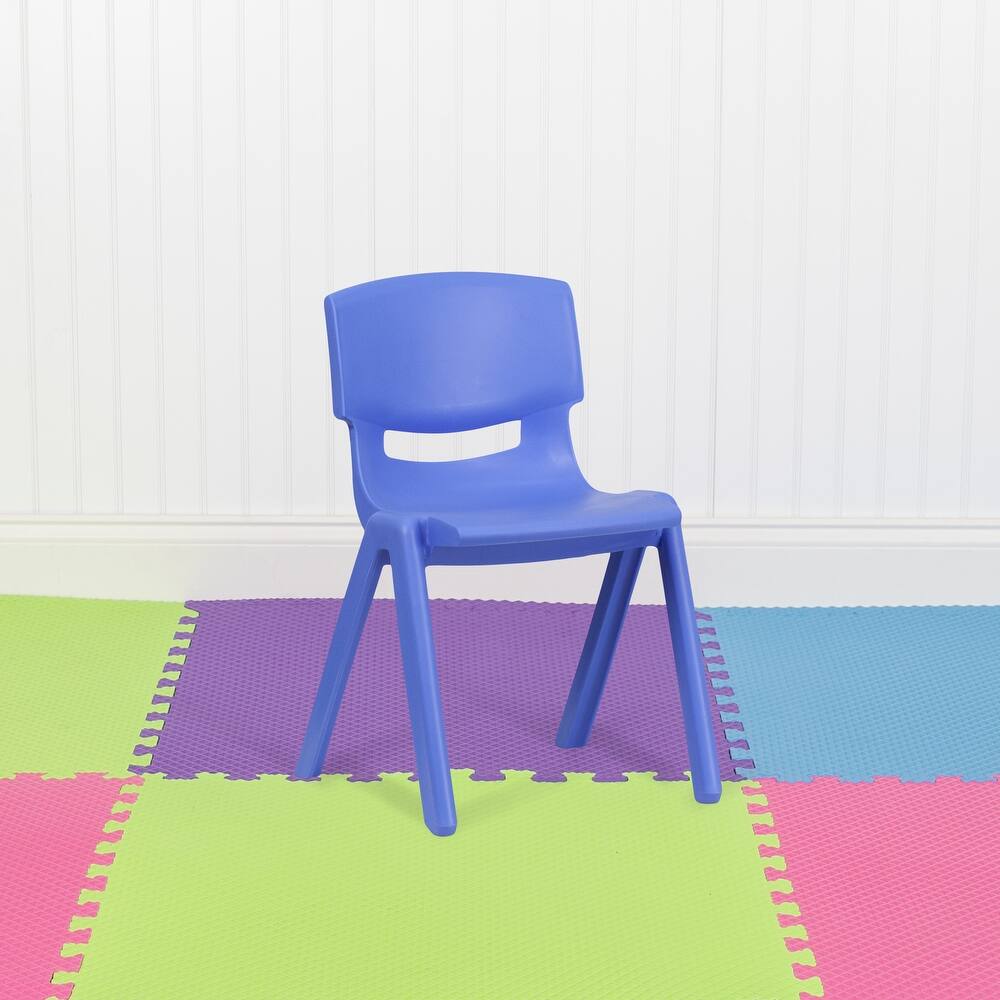 5 Pack Plastic Stackable School Chair with 13.25"H Seat - K-2 School Chair - 15.75"D x 14.5"W x 23.25"H