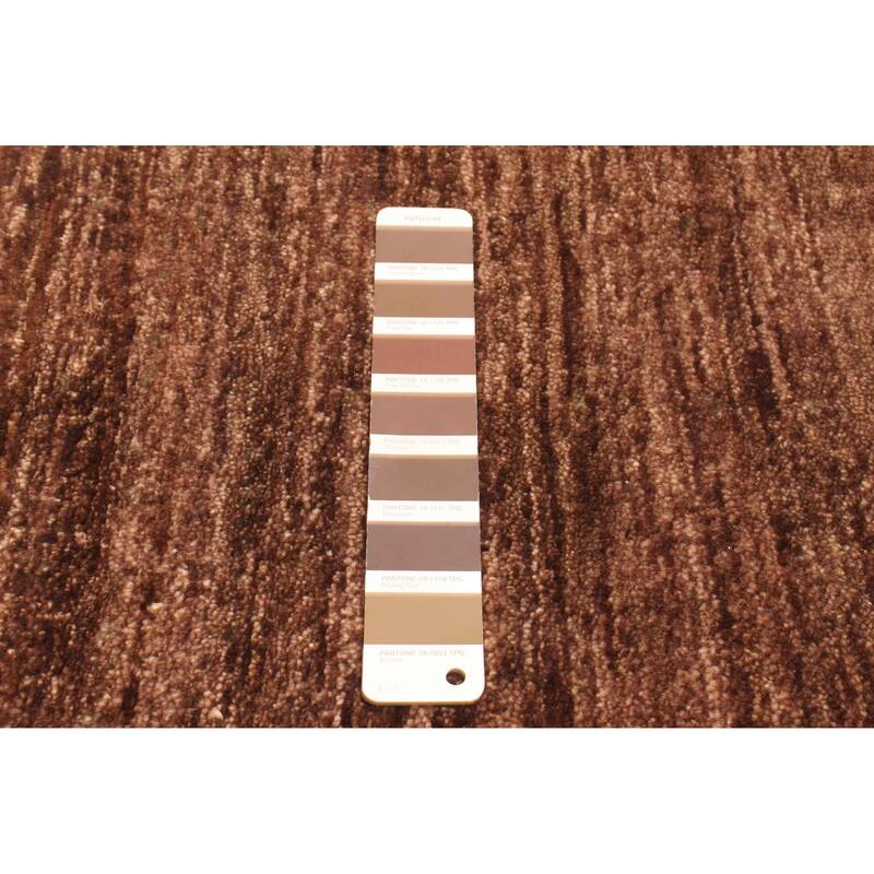 ECARPETGALLERY Hand-knotted Peshawar Ziegler Dark Brown Wool Rug - 5'7 x 8'1