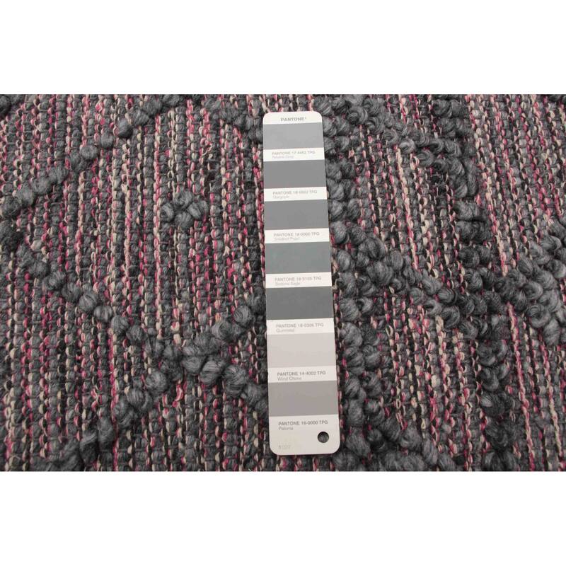 ECARPETGALLERY Braid weave Sienna Grey Wool Rug - 6'0 x 9'0