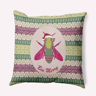Bee Merry Christmas Accent Pillow