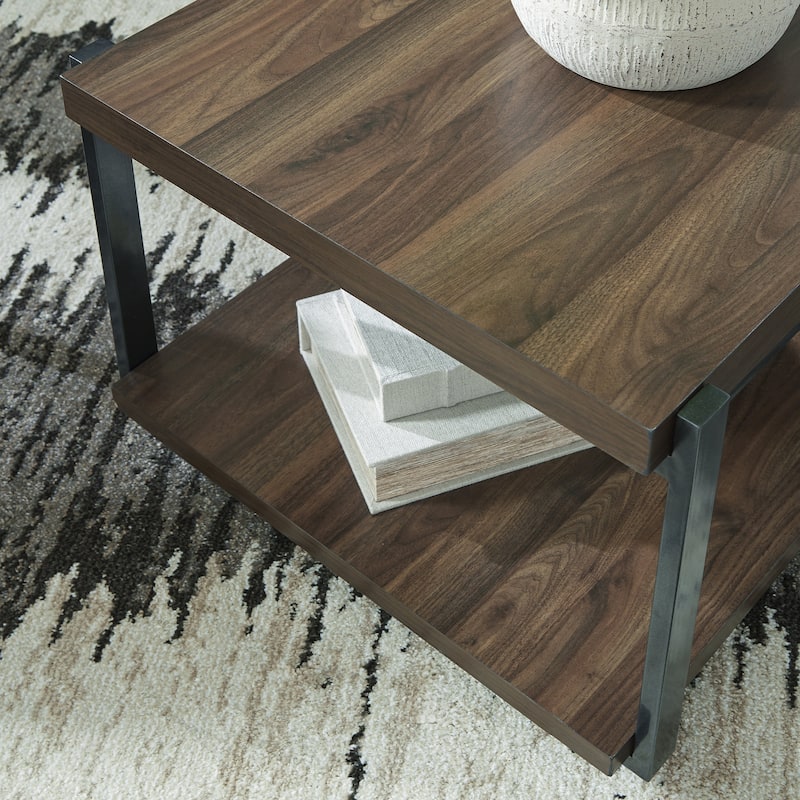 Signature Design by Ashley Trindwick Brown/Gray Table (Set of 3) - 47.25" W x 25.13" D x 18.13" H