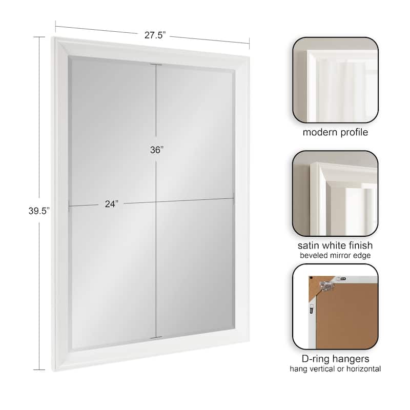 Kate and Laurel Kalla Rectangle Bathroom Wall Mirror