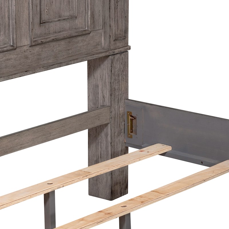 Big Valley Graystone Panel Bed, Dresser & Mirror Set