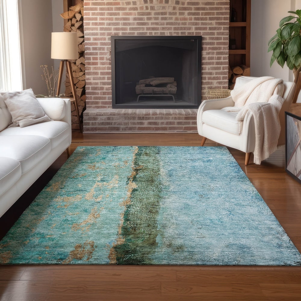 Machine Washable Indoor/ Outdoor Chantille Modern Contemporary Rug
