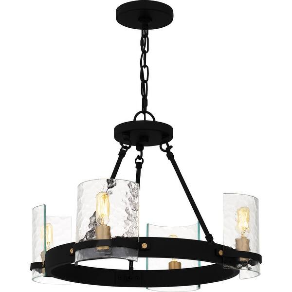 slide 2 of 7, Gloucester 4-Light Matte Black Chandelier