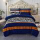3-Piece Floral Printed Sherpa-Backing Reversible Comforter Set
