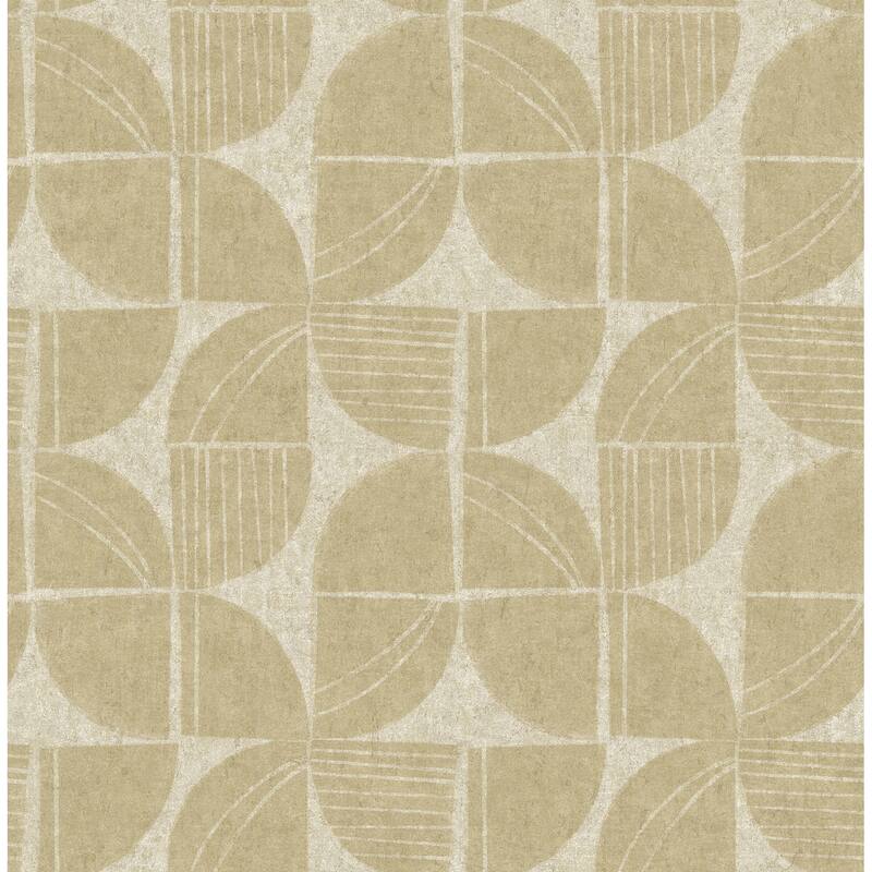 A-Street Prints Baxter Honey Semicircle Mosaic Wallpaper