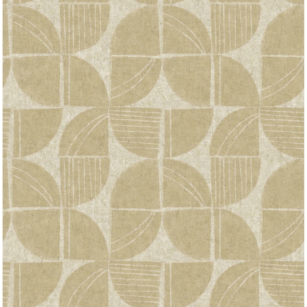 A-Street Prints Baxter Honey Semicircle Mosaic Wallpaper