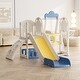 preview thumbnail 4 of 17, 5 in 1 Baby Kids Slide Outdoor Indoor Playground with Climbing and Swing, for Toddlers Age 1-4