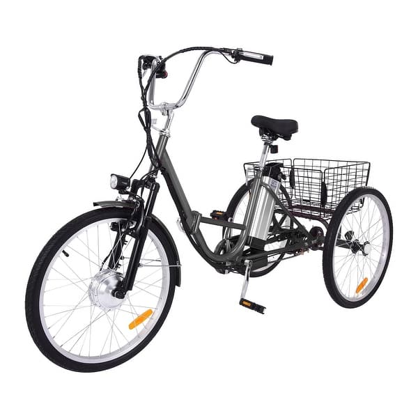 26 Inch 24 Inch Adult Folding Electric Tricycle 3 Wheel Electric Bicycle -  Bed Bath & Beyond - 40724942