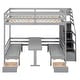preview thumbnail 16 of 14, Full over Full Convertible Bunk Bed with Staircase and Multipurpose Design