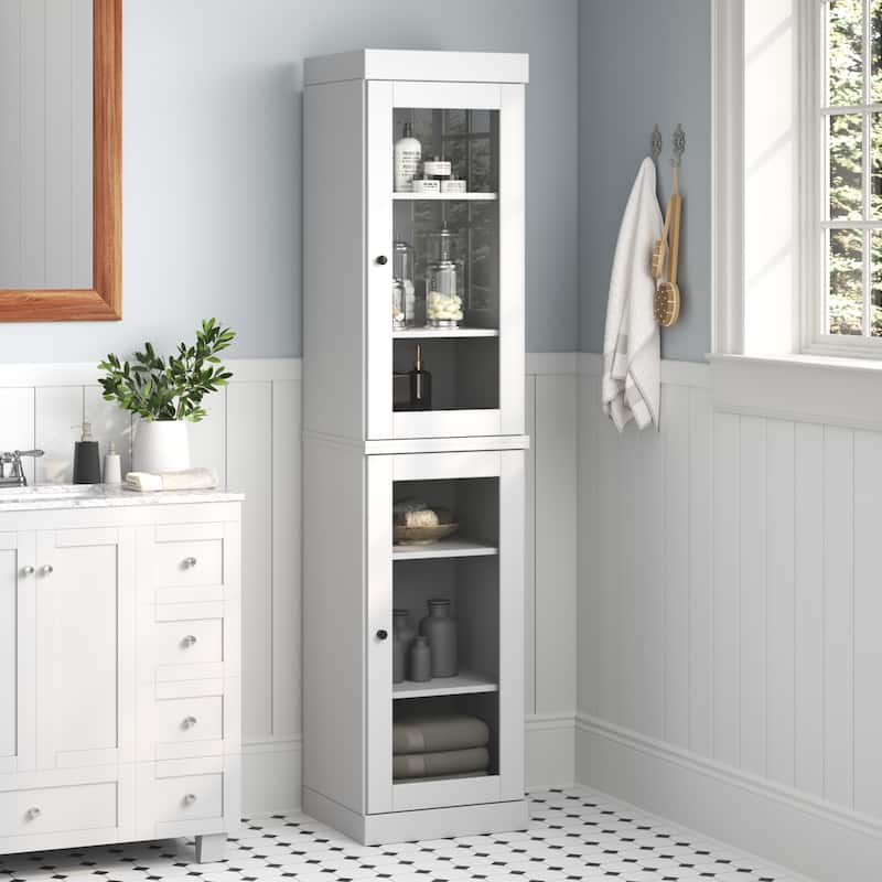 100% Solid Wood 16.5" Bathroom Cabinet with Optional Doors by Palace Imports