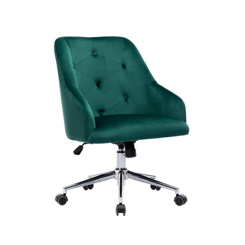 Porthos Home Livia Chair For Desk, Semi Wingback In Velvet Fabric