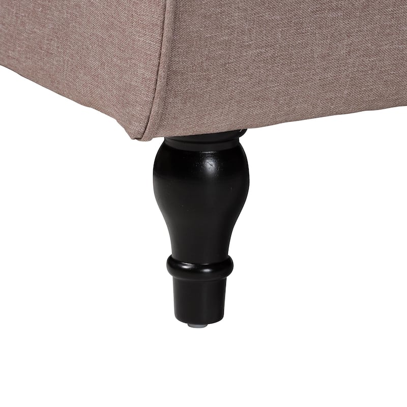 Chesterfield Retro-Modern Clay Fabric Upholstered Convertible Sofa Bed