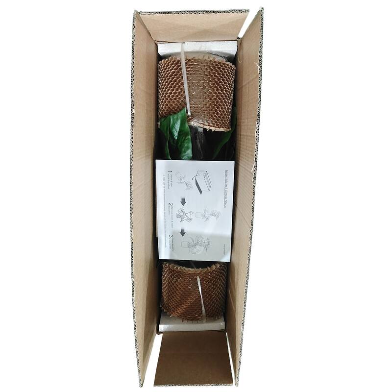 30" Artificial Tropical Alocasia Leaf Plant With White Pot 2pc/set