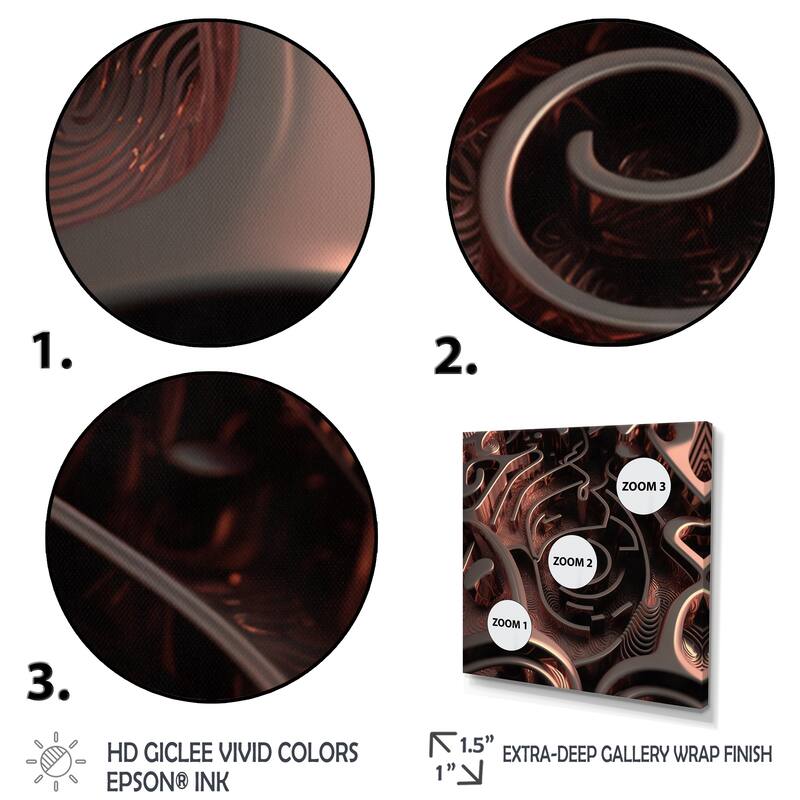 Designart "Futuristic Labyrinth Purple Maze Matrix" Modern Geometric Framed Wall Art Living Room