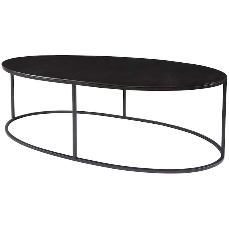 Uttermost 25152 Coreene 48"W Oval Modern Industrial Cocktail Coffee