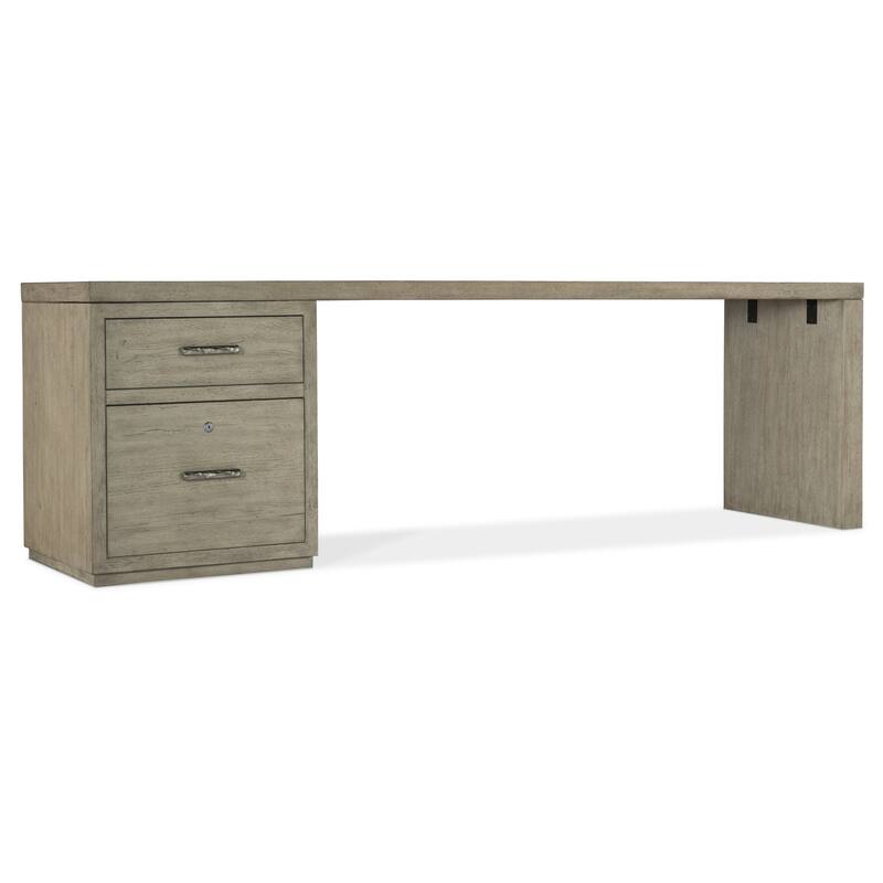 Hooker Furniture 6150-10946 96" Wood Veneer 2 Drawer Writing Desk - Medium Wood