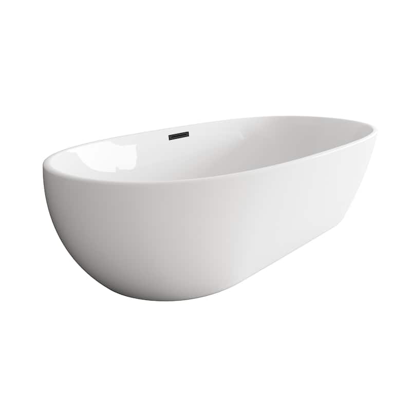 Adler Soaking Bathtub in Glossy White