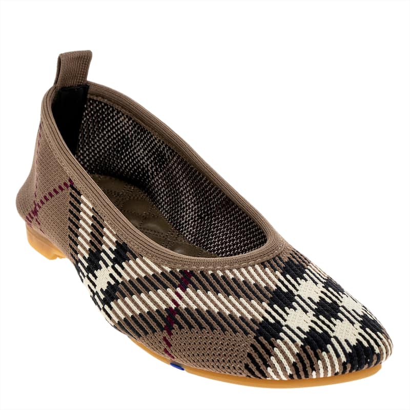 Burberry Check Knit Baby Ballerina Flats - 36 EU