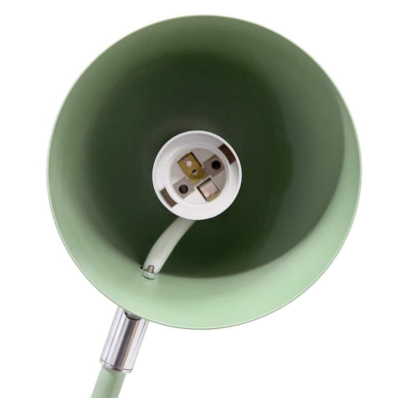 Metal Table Desk Lamp with Organizer and Adjustable Light - 7.09 x 5.51 x 15.75 in. (L x W x H)