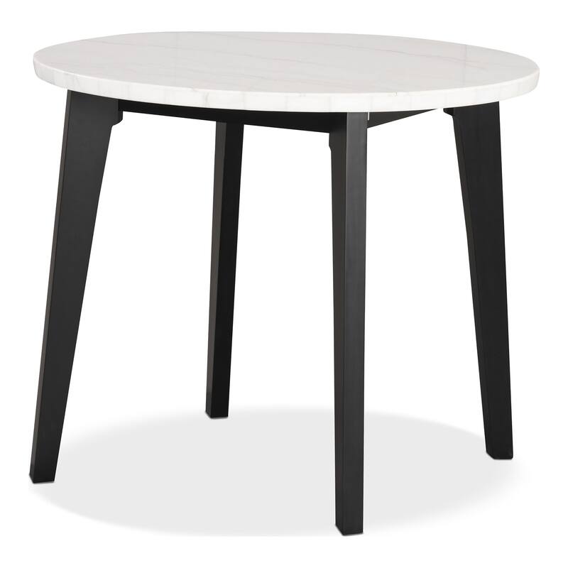 Furniture of America Fieny Modern Genuine White Marble Round 45-inch Counter Height Dining Table