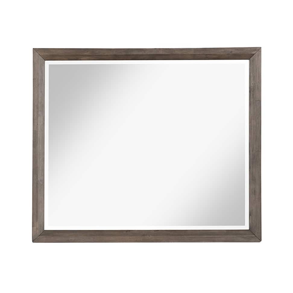 Bridgevine Home Avana Mirror, No Assembly Required, Smoky Greige Finish - Smoky Greige