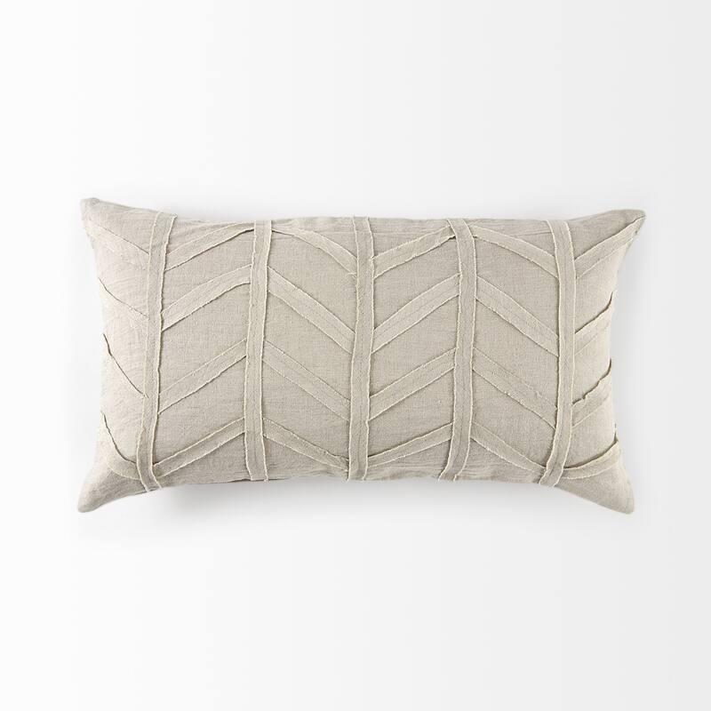 Light Gray Chevron Textured Pillow Cover