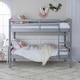 preview thumbnail 4 of 92, Walker Edison Solid Wood Convertible Twin-over-Twin Bunk Bed Grey