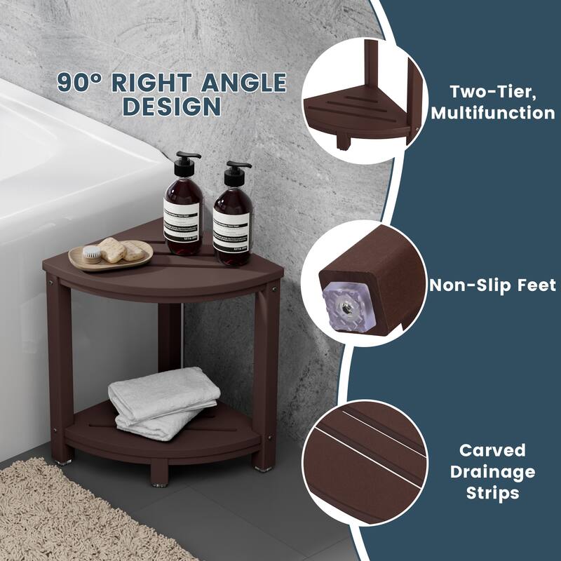 Anapolis Poly Corner Shower Bench