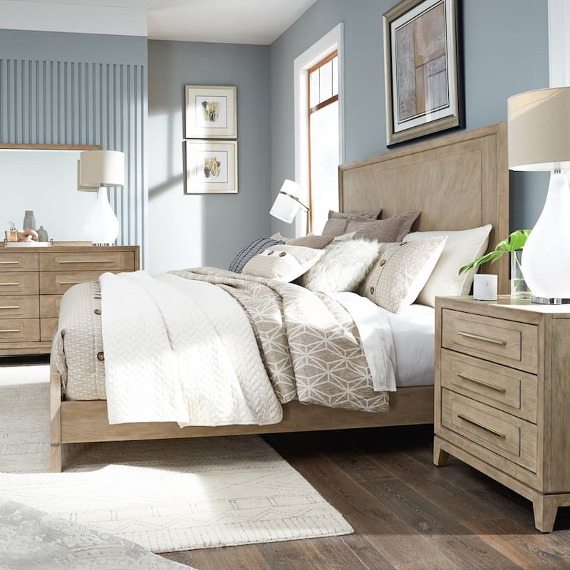 Liberty Furniture Brentwood Panel Bedroom Set Various Options King or Queen - King - 4 Piece
