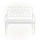 preview thumbnail 13 of 20, Alpine Corporation Daisy Metal Garden Bench, White