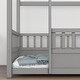 preview thumbnail 12 of 20, Twin House Floor Bed with Fence & Roof - Safe for Toddlers & Kids Grey