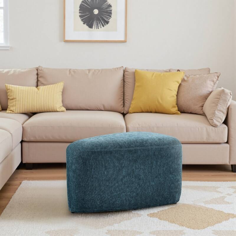 26" Footstools and Ottomans, Modern Fabric Pouf Ottoman