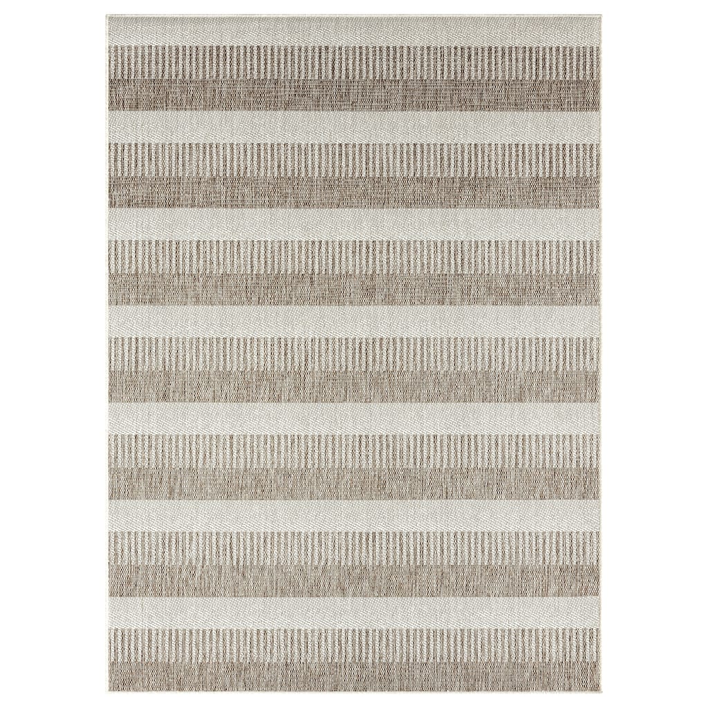 Nicole Miller New York Patio Country Charlotte Modern Stripe Indoor/Outdoor Area Rug