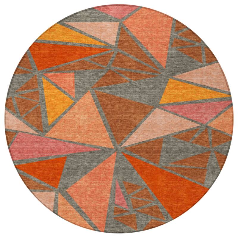HomeRoots Geometric Transitional Rectangle Outdoor Rug