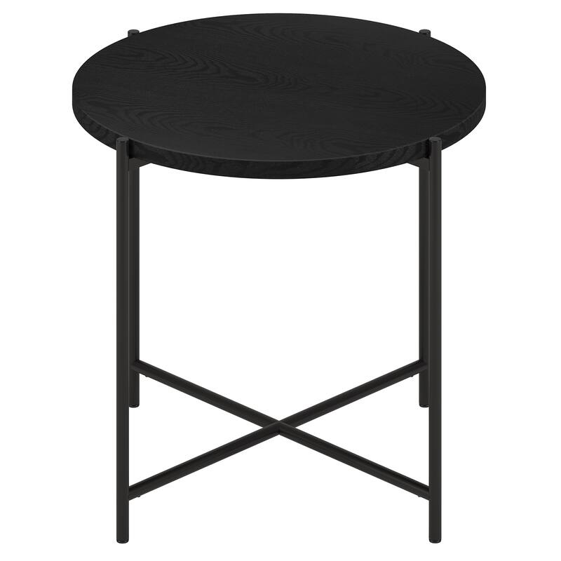 Loretta 23.63" Wide Round Side Table with MDF Top