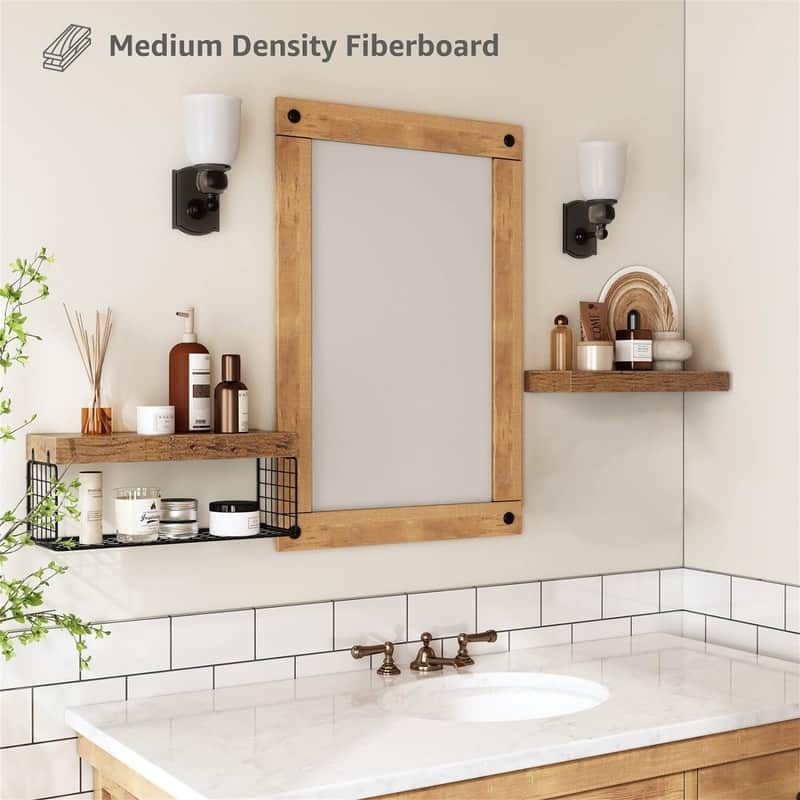 Bathroom Shelves Over Toilet Wall - 6.7"D x 15.7"W x 1.5"H