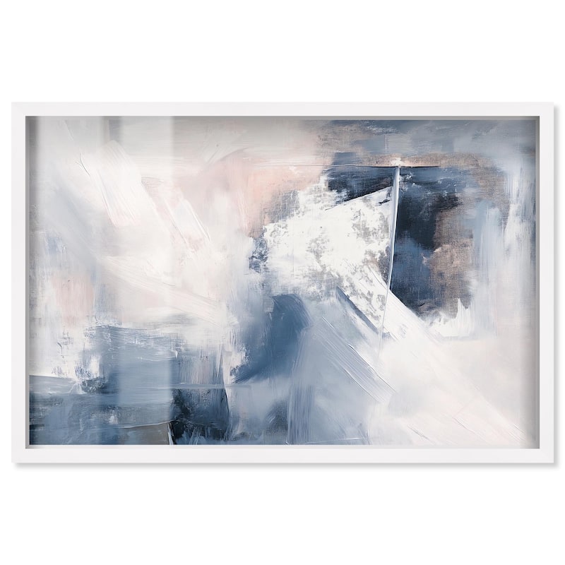 Blue Rapture II Shadowbox by Art Remedy - White - 45" x 30"