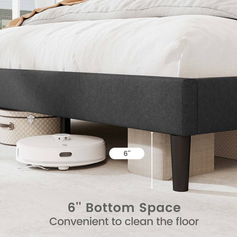 Costway Twin/Full/Queen Size Bed Frame with High Headboard & Wooden