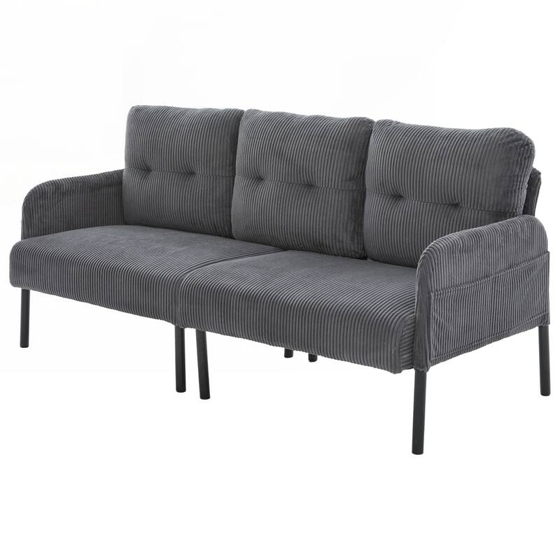Oversized Loveseat, Modern & Plush Double-seater Sofa, Corduroy Upholstered Couch