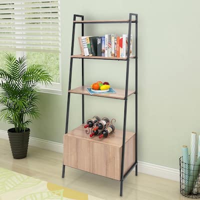 4 Tier Book Case with Cabinet - N/A