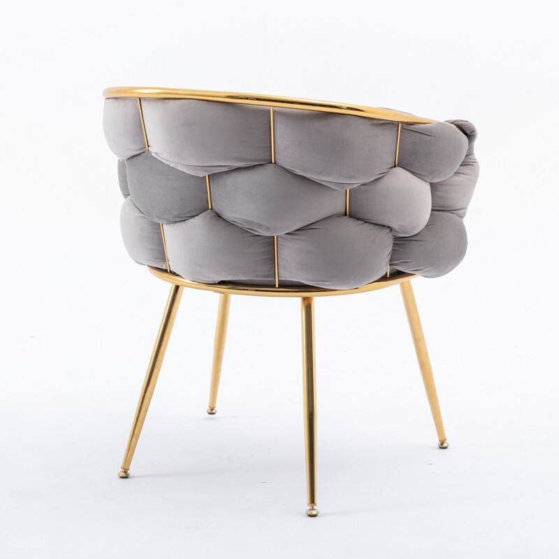 Set of 2 Velvet Accent Chairs - Modern Stool for Bedroom Dresser, Vanity, and Seating