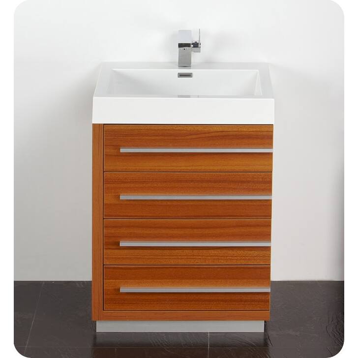 Fresca Livello 23-3/8" MDF Vanity With Mirrored Medicine Cabinet,